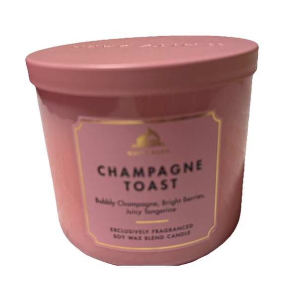 Bath & Body Works White Barn 3-Wick 14.5 oz Candle Champagne Toast - Picture 5 of 6